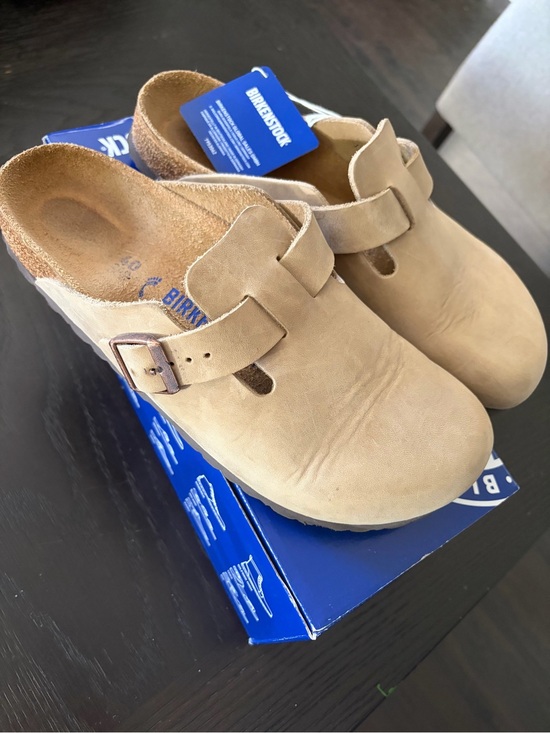 Birkenstock Shoes - Birkenstock Boston Oiled Leather Clogs in Tobacco Brown